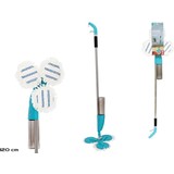 Merkloos Vloerwisser met reservoir 120 cm aluminium blauw.