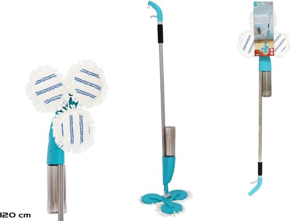 Merkloos Floor wiper with reservoir 120 cm aluminum blue. Merkloos Floor wiper with reservoir 120 cm aluminum blue.