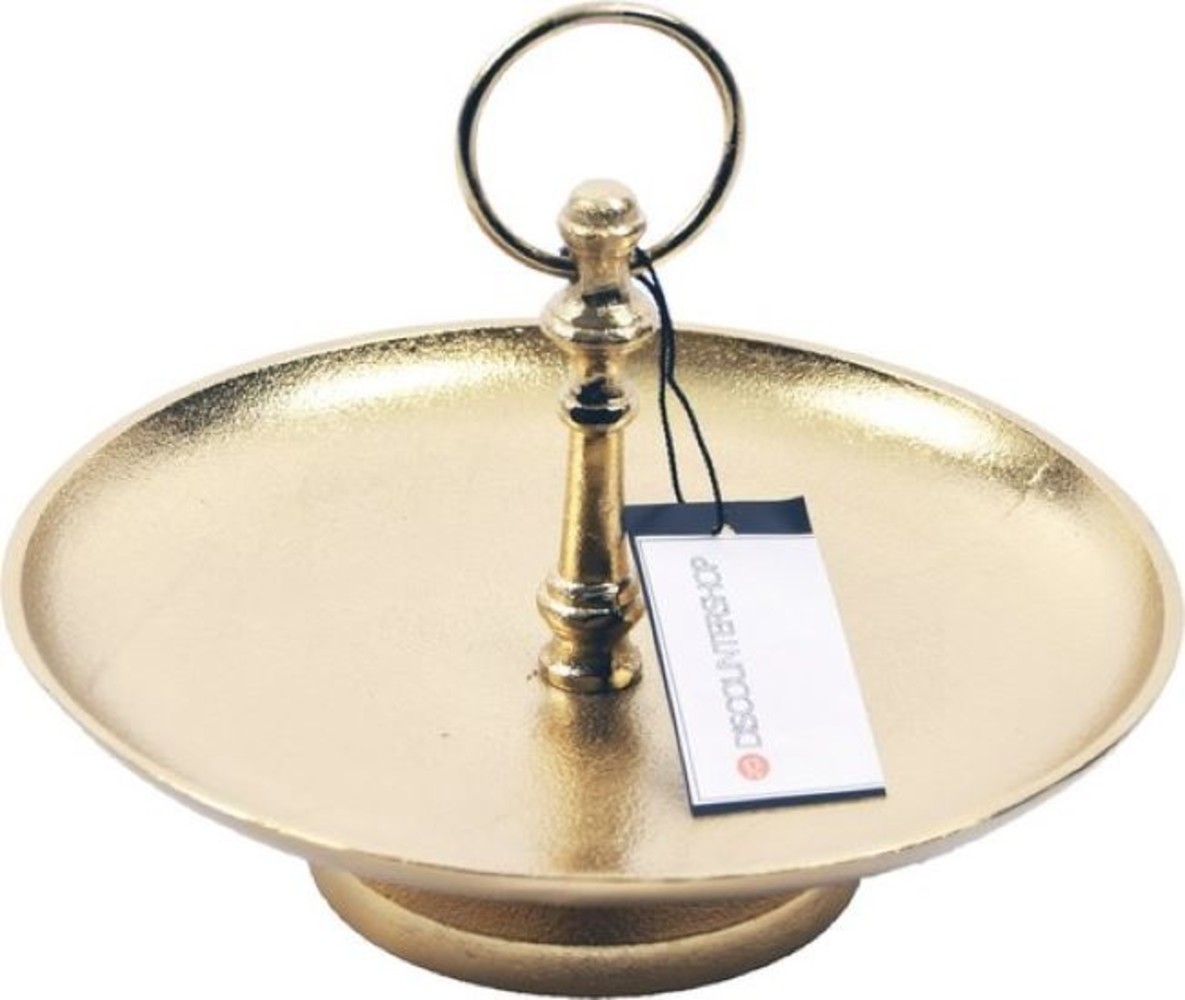 Discountershop Golden Etagere Gold 1 layer | Etageres | ø21.5cmx 16 | gold colored coating | Serving bowl - Cake Stand Discountershop Golden Etagere Gold 1 layer | Etageres | ø21.5cmx 16 | gold colored coating | Serving bowl - Cake Stand