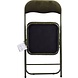 Discountershop Folding chair with a seat height of 43 cm. Folding chair with a velvet seat and back upholstered in Green