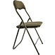 Discountershop Folding chair with a seat height of 43 cm. Folding chair with a velvet seat and back upholstered in Green