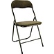 Discountershop Folding chair with a seat height of 43 cm. Folding chair with a velvet seat and back upholstered in Green