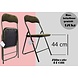 Discountershop Folding chair with a seat height of 43 cm. Folding chair with a velvet seat and back upholstered in Green