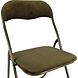 Discountershop Folding chair with a seat height of 43 cm. Folding chair with a velvet seat and back upholstered in Green