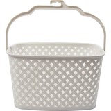 Discountershop Storage basket Storage tray Plastic storage bin with handles 5 liter white storage 22 x 12.9 x 15 cm Rattan Discountershop Storage basket Storage tray Plastic storage bin with handles 5 liter white storage 22 x 12.9 x 15 cm Rattan