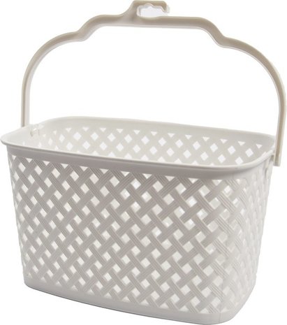 Discountershop Storage basket Storage tray Plastic storage bin with handles 5 liter white storage 22 x 12.9 x 15 cm Rattan Discountershop Storage basket Storage tray Plastic storage bin with handles 5 liter white storage 22 x 12.9 x 15 cm Rattan