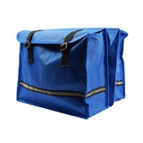 Merkloos Dubbele Fietstas waterdicht met reflecterende strepen voor extra veiligheid- Fietstas blauw 36x30x12cm