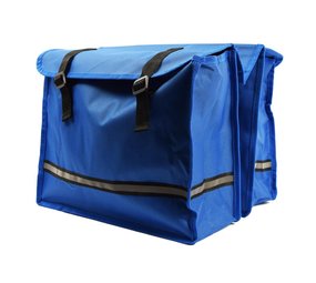 Merkloos Double bicycle bag waterproof with reflective stripes for extra safety - Bicycle bag blue 36x30x12cm Merkloos Double bicycle bag waterproof with reflective stripes for extra safety - Bicycle bag blue 36x30x12cm