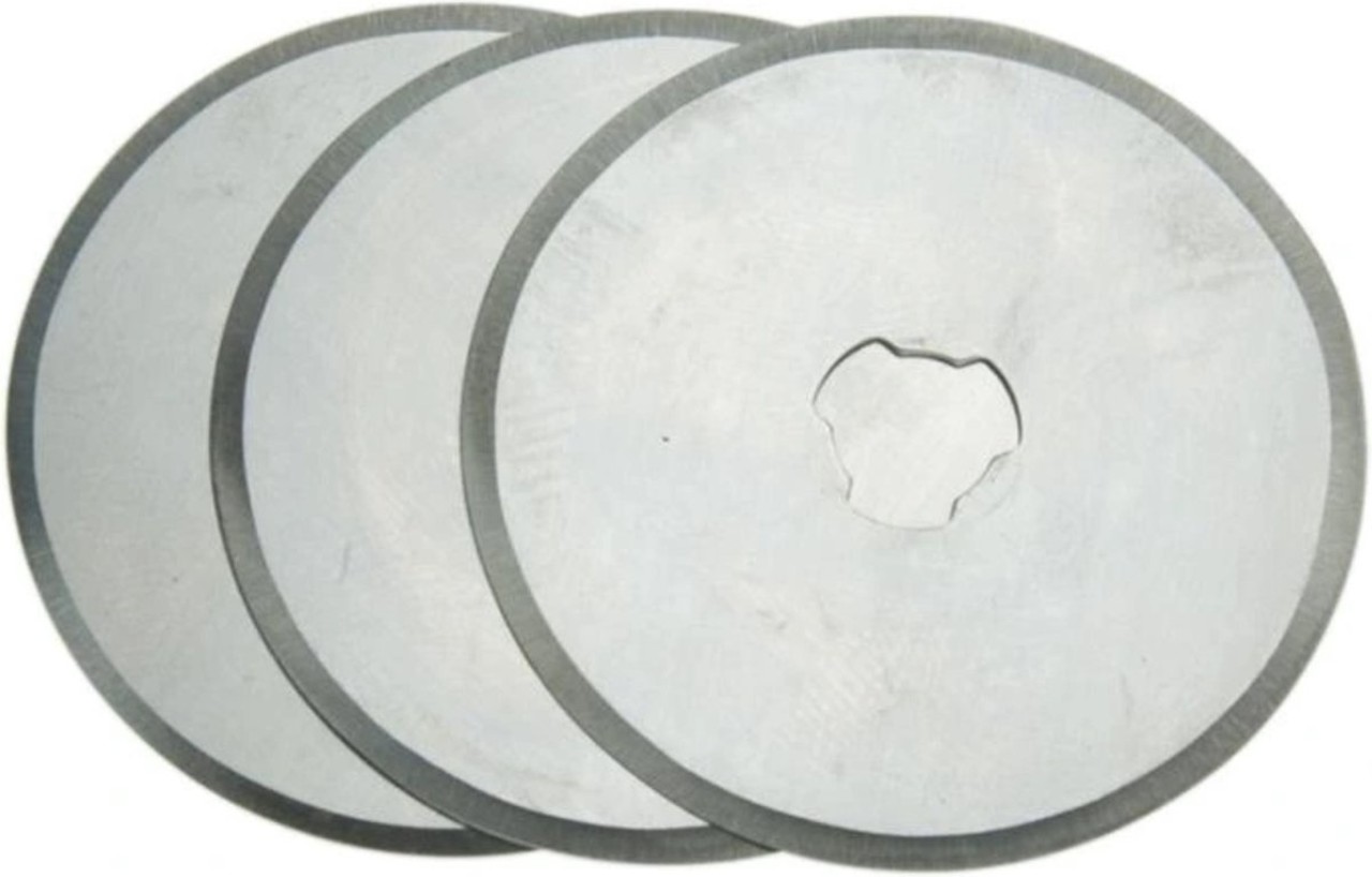 Discountershop Reservemes voor rolmes, Ø 45 mm, 3 st - Rolmes 3 stuks Reservemes Rolmes 45 Mm Staal – Stofschaar – Stof Snijder Roller – Rolmes 45 mm – Comfort – Rolmes stof – Naaien – Naaiset – Rolmes Voor Stof – Rolmessen – Snijmes