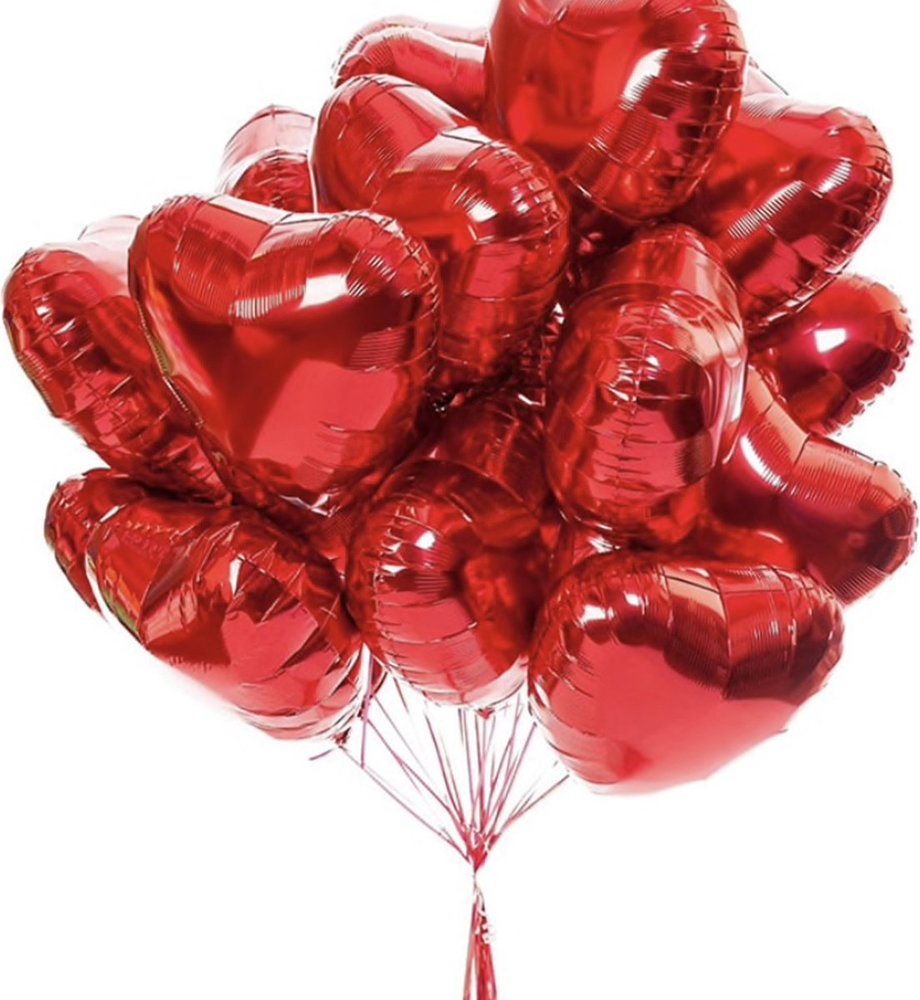 Merkloos balloons Hearts Balloons Red 10 Pieces | Foil Balloons set for Valentine's Day | Helium Balloon | Party Celebration Balloons | Romantic Decoration - 45cm Merkloos balloons Hearts Balloons Red 10 Pieces | Foil Balloons set for Valentine's Day | Helium Balloon | Party Celebration Balloons | Romantic Decoration - 45cm