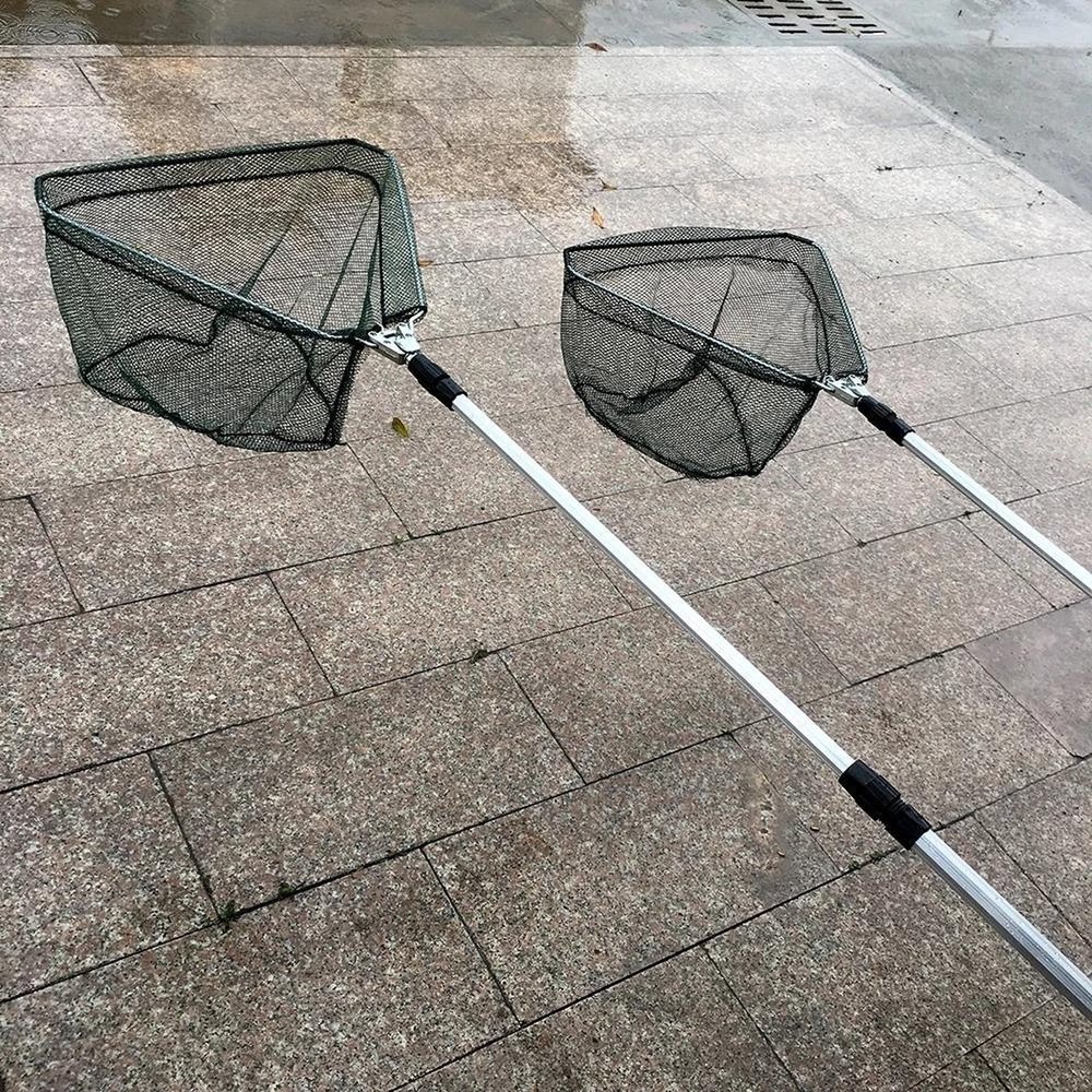 Merkloos 4x Visnet - vissennet - schep - Schepnet Opvouwbaar Aluminium 180 cm