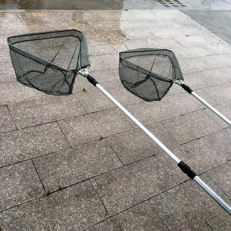 Merkloos 4x Visnet - vissennet - schep - Schepnet Opvouwbaar Aluminium 180 cm