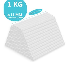 Discountershop Glue gun refills 11 mm by 290MM - Glue sticks - Glue stick - Glue gun - Glue cartridges - 1 Kilogram of glue gun refill Discountershop Glue gun refills 11 mm by 290MM - Glue sticks - Glue stick - Glue gun - Glue cartridges - 1 Kilogram of glue gun refill