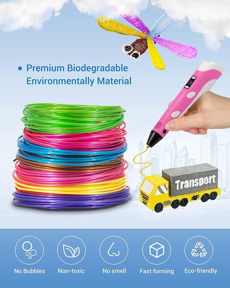 Discountershop 3D pen vullingen - PLA - 30 kleuren - 3D pen filament -5 meter per kleur - navulling - Glow in the dark - sjablonen - Hervulling Discountershop 3D pen vullingen - PLA - 30 kleuren - 3D pen filament -5 meter per kleur - navulling - Glow in the dark - sjablonen - Hervulling