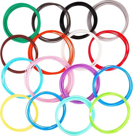 Discountershop 3D pen refills - PLA - 30 colors - 3D pen filament -3 meters per color - refill - Glow in the dark - templates - Refill Discountershop 3D pen refills - PLA - 30 colors - 3D pen filament -3 meters per color - refill - Glow in the dark - templates - Refill