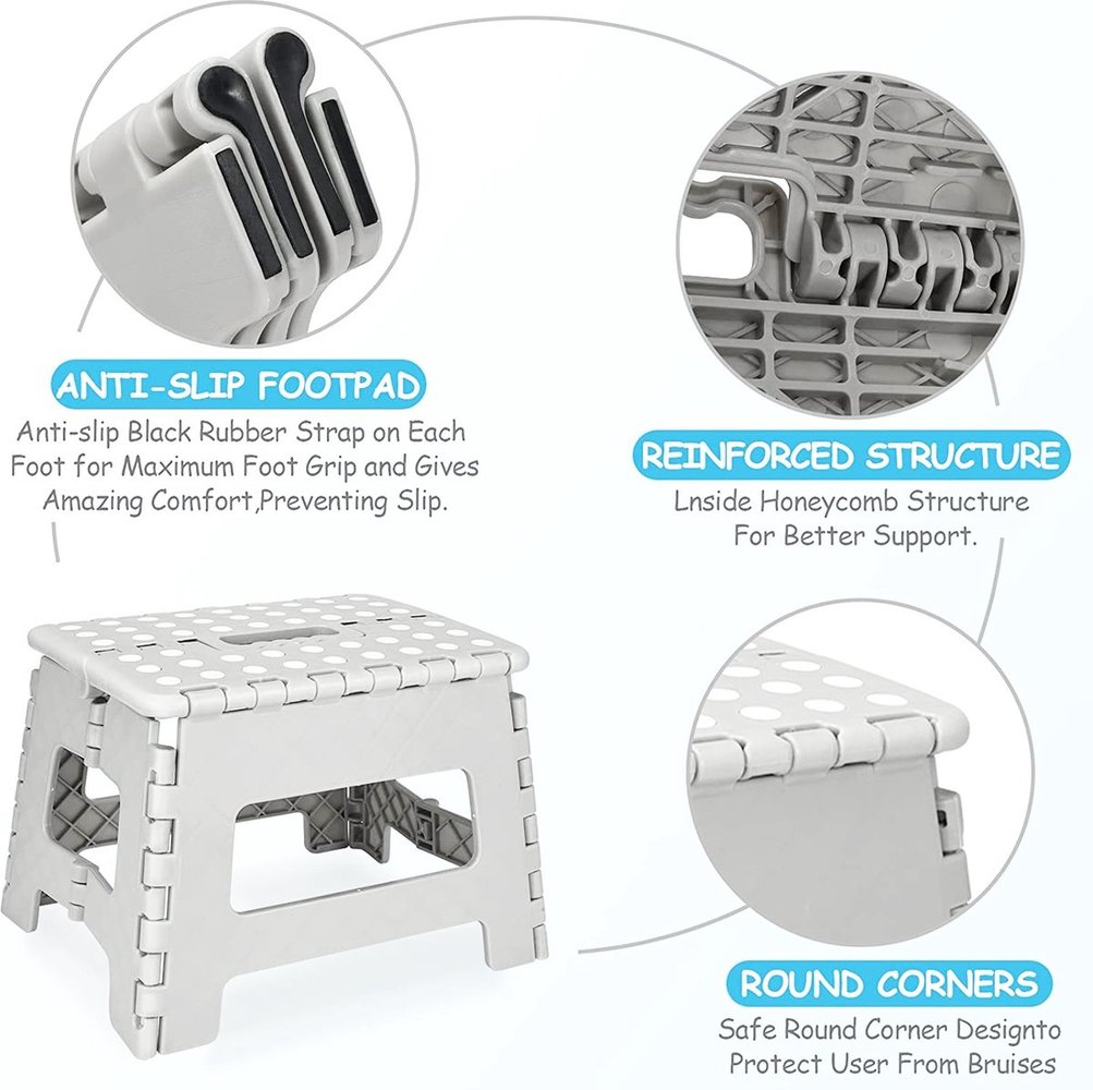 Discountershop Opstapkrukje Max.belastbaar gewicht 100 KG Opstapkrukje met anti-slip Discountershop Opstapkrukje Max.belastbaar gewicht 100 KG Opstapkrukje met anti-slip