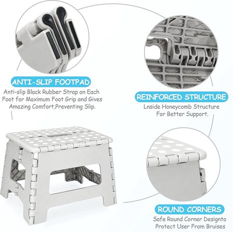 Discountershop Opstapkrukje Max.belastbaar gewicht 100 KG Opstapkrukje met anti-slip Discountershop Opstapkrukje Max.belastbaar gewicht 100 KG Opstapkrukje met anti-slip