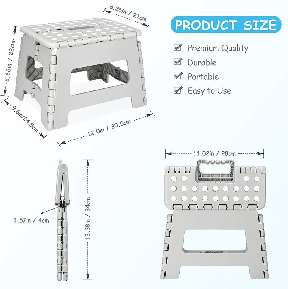 Discountershop Opstapkrukje Max.belastbaar gewicht 100 KG Opstapkrukje met anti-slip Discountershop Opstapkrukje Max.belastbaar gewicht 100 KG Opstapkrukje met anti-slip