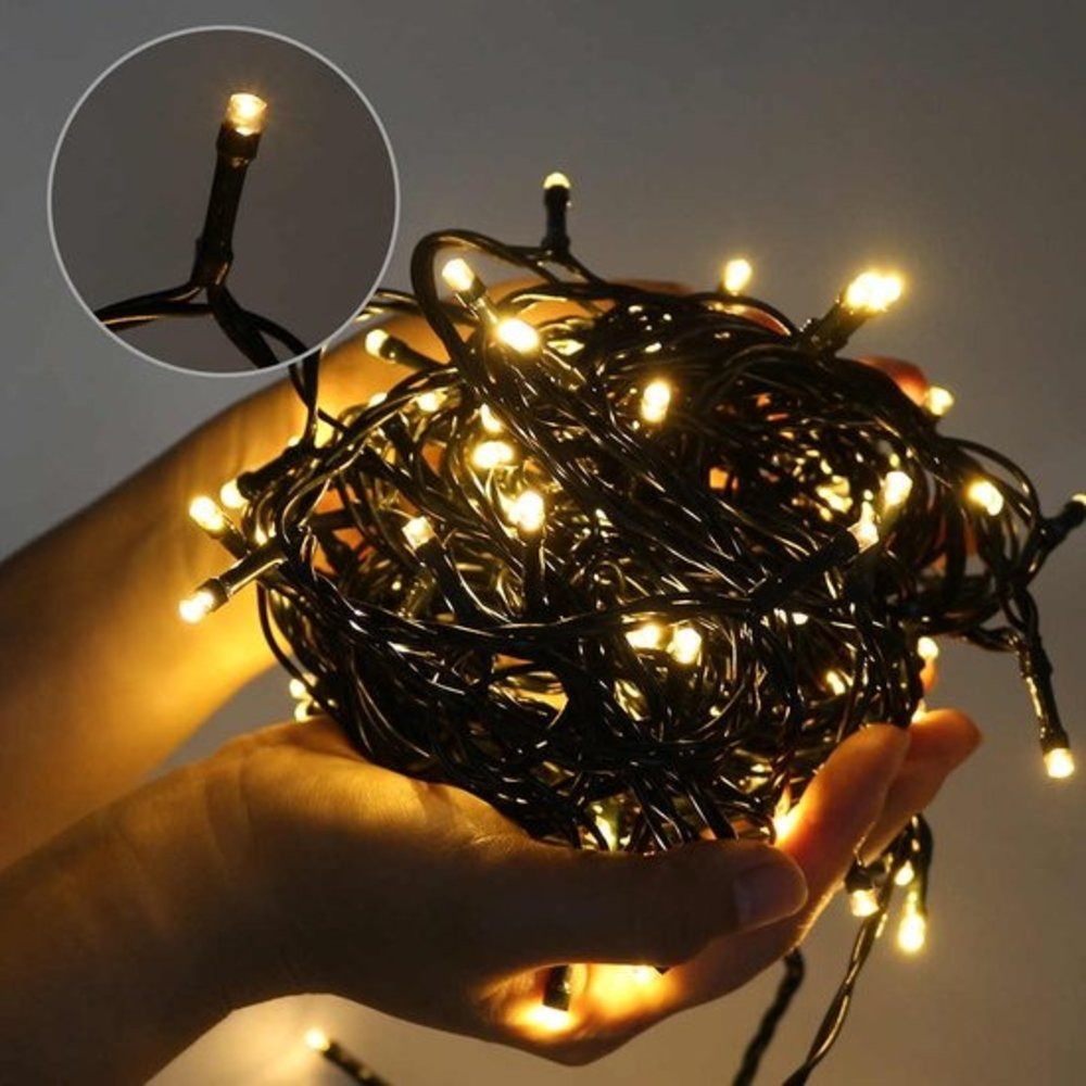 Discountershop Kerstverlichting buiten - 25 meter 1250 LED - EXTRA Warm Wit - Lichtsnoer Nano Koperdraad - IP44 Stekker met timerfunctie - Kerstboomverlichting - geschikt voor binnen en buiten - kerstverlichting led Discountershop Kerstverlichting buiten - 25 meter 1250 LED - EXTRA Warm Wit - Lichtsnoer Nano Koperdraad - IP44 Stekker met timerfunctie - Kerstboomverlichting - geschikt voor binnen en buiten - kerstverlichting led
