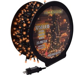 Discountershop Christmas lights outside - 25 meters 1250 LED - EXTRA Warm White - Light cord Nano Copper wire - IP44 Plug with timer function - Christmas tree lighting - suitable for indoor and outdoor - LED Christmas lights Discountershop Christmas lights outside - 25 meters 1250 LED - EXTRA Warm White - Light cord Nano Copper wire - IP44 Plug with timer function - Christmas tree lighting - suitable for indoor and outdoor - LED Christmas lights