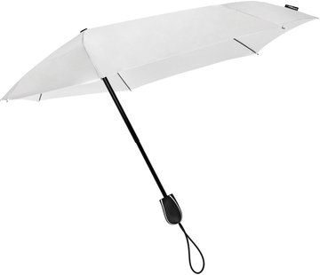 Merkloos Stormparaplu - Antistorm paraplu - Stormparaplu - STORMini Aerodynamische opvouwbare stormparaplu Wit
