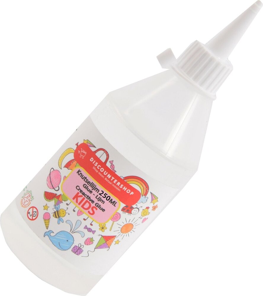 Discountershop Knutsellijm 250ml - Lijm - All purpose glue - Glue - Kinderlijm - Knutselen - Goedkope knutsellijm - Doorzichtige knutsellijm - Knutsellijm 250 ml - Lijm - All purpose glue - Glue - Kinderlijm - Knutselen - Goedkope knutsellijm -