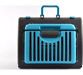 Merkloos Transportbox voor uw Hond - Honden transportbox - transportbox hond opvouwbaar - hondentransportbox - transportboxen Goedkope transportboxen hond - Transportkooi - Blauw