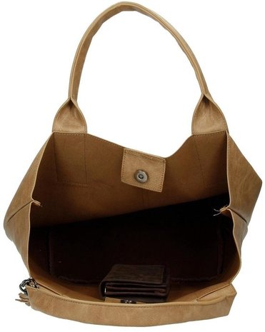 Enrico Benetti Enrico Benetti Caen Handtas - Dames - Kunstleer - Taupe Enrico Benetti Enrico Benetti Caen Handtas - Dames - Kunstleer - Taupe