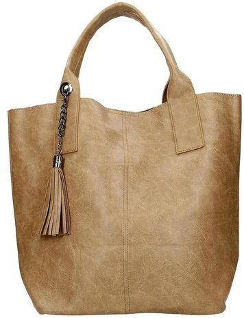 Enrico Benetti Enrico Benetti Caen Handtas - Dames - Kunstleer - Taupe Enrico Benetti Enrico Benetti Caen Handtas - Dames - Kunstleer - Taupe