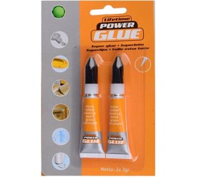 Merkloos Power Glue Superglue - Superglue - superglue - second - Superglue - Tube 2 x 3 grams