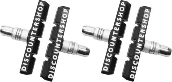 Discountershop 2 set Universal Rubber Bicycle V Brake Pads Set - 2 Pairs - 4 Pieces - 70mm | Rubber Brake Pads | Cycling Brake Pad | Brake pad set | Brake pad set Suitable for mountain bike, city bike, folding bike and touring bike Discountershop 2 set Universal Rubber Bicycle V Brake Pads Set - 2 Pairs - 4 Pieces - 70mm | Rubber Brake Pads | Cycling Brake Pad | Brake pad set | Brake pad set Suitable for mountain bike, city bike, folding bike and touring bike