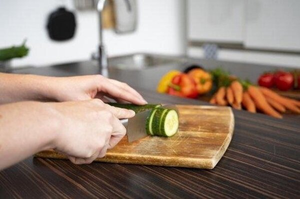 Merkloos Santokumes - RVS mes 31.5cm - 2 stuks