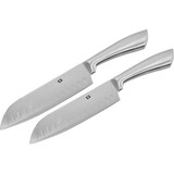 Merkloos Santokumes - RVS mes 31.5cm - 2 stuks