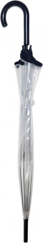 Discountershop Clear Dome Umbrella - Lightweight & Windproof - Automatic Opens - Black/Transparent - Ø85cm