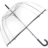 Discountershop Clear Dome Umbrella - Lightweight & Windproof - Automatic Opens - Black/Transparent - Ø85cm