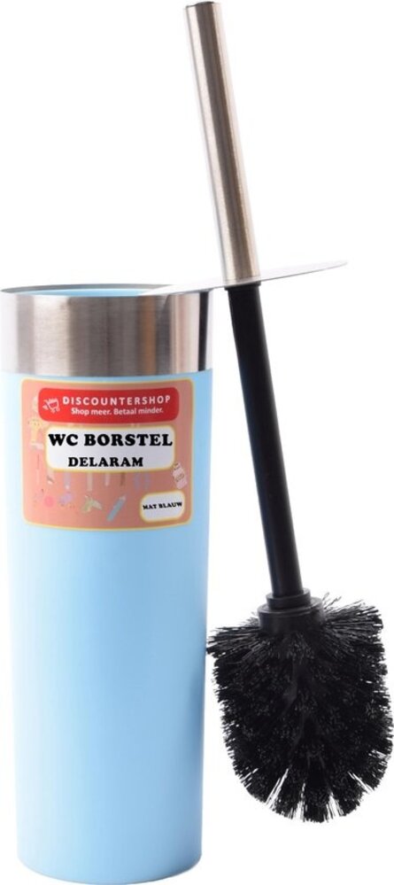 Delaram Toiletborstel Delaram mat blauw / wc borstel rond 24cm