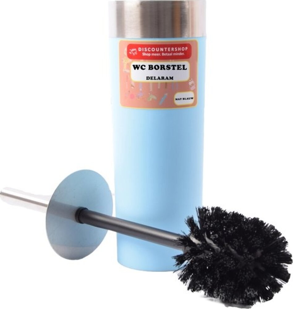 Delaram Toiletborstel Delaram mat blauw / wc borstel rond 24cm