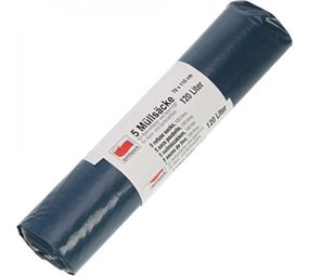 GROTE VUILNISZAKKEN 5 rollen x 5 zakken van 120 liter, 70 x 110 cm, op rol – blauw GROTE VUILNISZAKKEN 5 rollen x 5 zakken van 120 liter, 70 x 110 cm, op rol – blauw