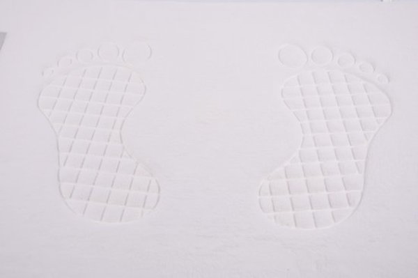 Merkloos Bath Mat & Toilet Mat Set - Shower mat set - White - 80cm x 50cm - bath mat set 3-piece - Soft Foam - Extra Soft - FOAM Merkloos Bath Mat & Toilet Mat Set - Shower mat set - White - 80cm x 50cm - bath mat set 3-piece - Soft Foam - Extra Soft - FOAM