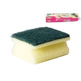 Merkloos 30x stuks schuursponzen / schuursponsjes met handgreep - 9 x 6.5 cm - sponzen / schoonmaakartikelen / reinigingsartikelen