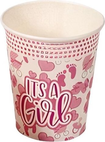 Gerimport Gerimport Party Cups Girls 250 Ml Paper 8 Pieces