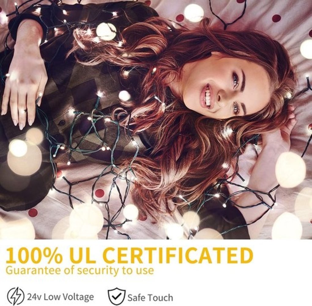 Discountershop Kerstverlichting buiten 25 meter 1250 LED - Wit - Lichtsnoer Nano Koperdraad - IP44 Stekker met timerfunctie - Kerstboomverlichting - geschikt voor binnen en buiten - kerstverlichting led