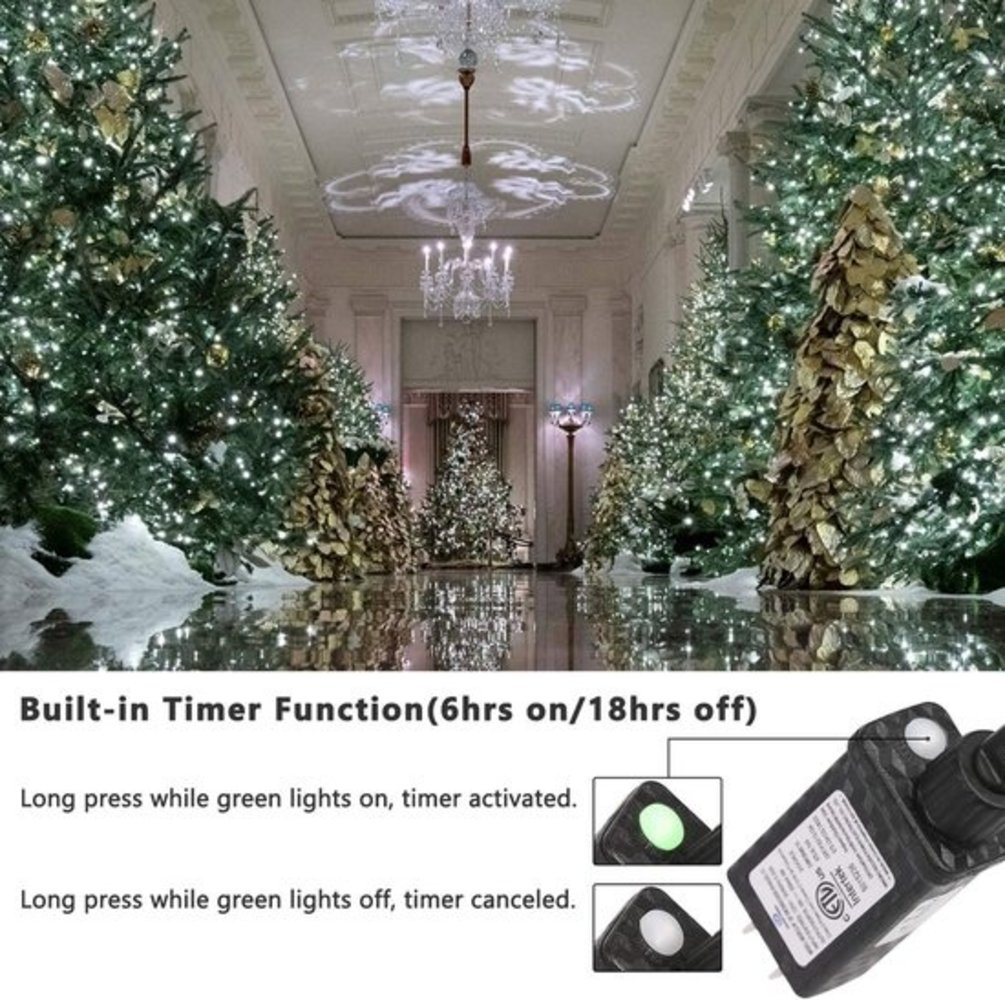 Discountershop Christmas lighting outside 25 meters 1250 LED - White - Light cord Nano Copper wire - IP44 Plug with timer function - Christmas tree lighting - suitable for indoor and outdoor - Christmas lighting LED Discountershop Christmas lighting outside 25 meters 1250 LED - White - Light cord Nano Copper wire - IP44 Plug with timer function - Christmas tree lighting - suitable for indoor and outdoor - Christmas lighting LED