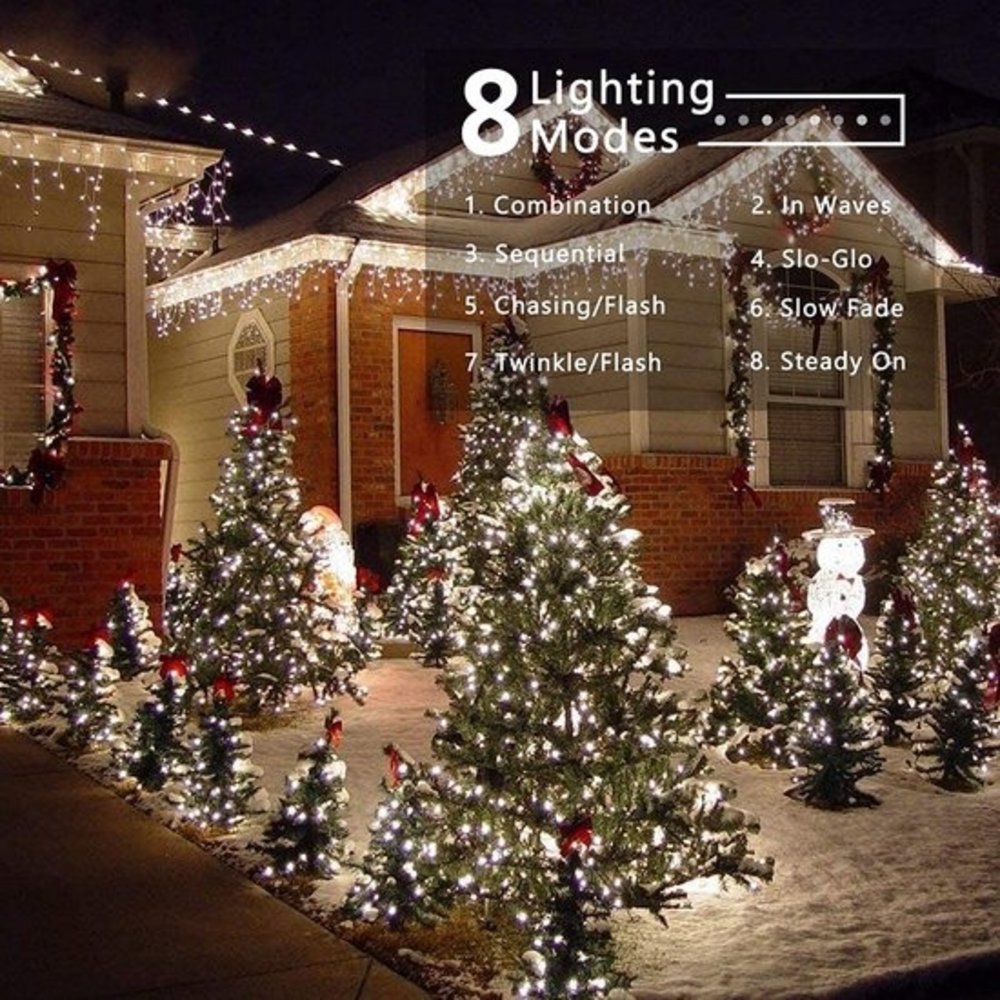 Discountershop Christmas lighting outside 25 meters 1250 LED - White - Light cord Nano Copper wire - IP44 Plug with timer function - Christmas tree lighting - suitable for indoor and outdoor - Christmas lighting LED Discountershop Christmas lighting outside 25 meters 1250 LED - White - Light cord Nano Copper wire - IP44 Plug with timer function - Christmas tree lighting - suitable for indoor and outdoor - Christmas lighting LED