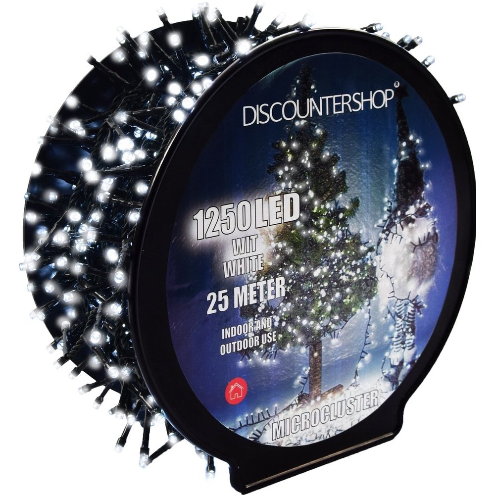 Kerstverlichting buiten 25 meter 1250 LED Wit Lichtsnoer Nano