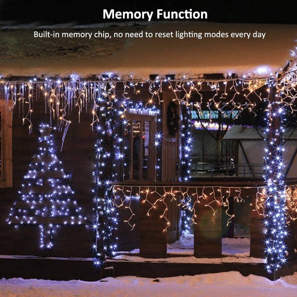 Discountershop Kerstverlichting buiten 25 meter 1250 LED - Wit - Lichtsnoer Nano Koperdraad - IP44 Stekker met timerfunctie - Kerstboomverlichting - geschikt voor binnen en buiten - kerstverlichting led