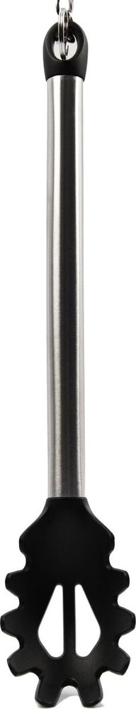 Merkloos Kitchenware spaghetti spoon 34.5cm stainless steel with soft plastic