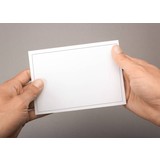 Discountershop 156x luxe wenskaartenveloppen C6 120x185mm - 12x18.5 cm - 120 grams wit crème - envelop met borderline