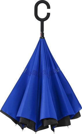 Merkloos Umbrella - Inside Out Umbrella - Windproof - Ø 107 cm - Blue Merkloos Umbrella - Inside Out Umbrella - Windproof - Ø 107 cm - Blue