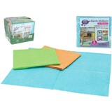 Merkloos 36x Kleurige Reinigingsdoeken | Sopdoek/Sopdoeken | schoonmaakdoek viscose 36 x 40 cm